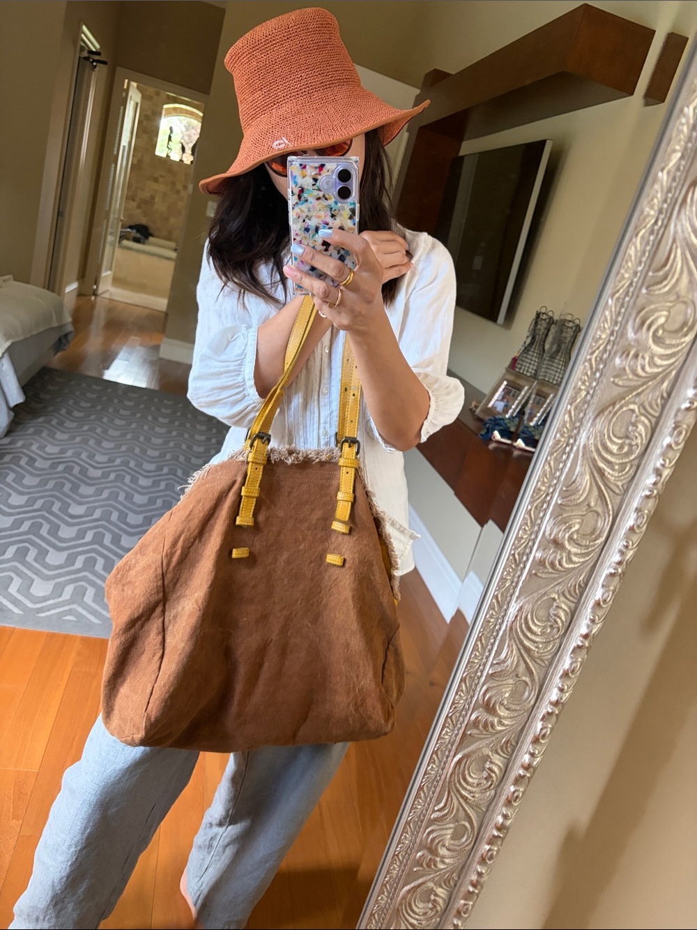 Caribe letessier leather fashion totes